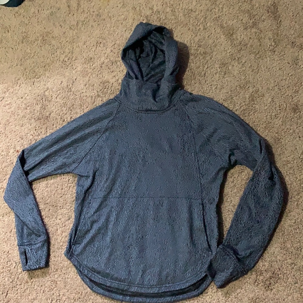Blue and black lulu sweatshirt. Barely worn!